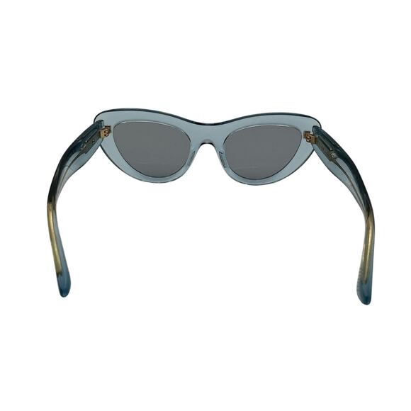 Bottega Veneta Sleek Light Blue Curvy Cat Eye Sunglasses - Picture 5 of 6